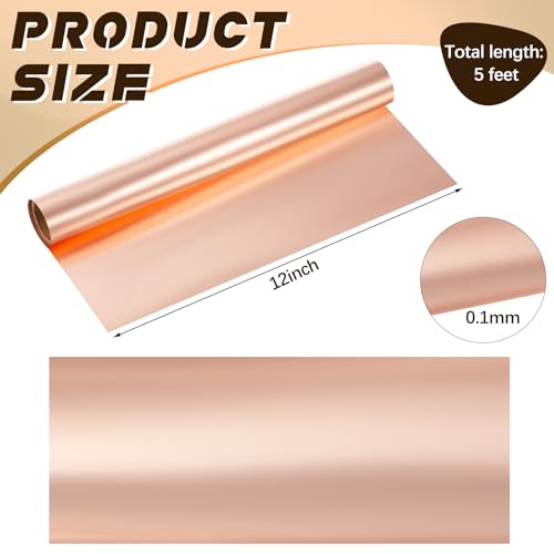 image for Yaocom 1 Roll Aluminum Metal Crafts DIY Foil 12 Inch x 5 ft x 0.1 mm T