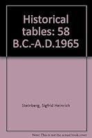 Historical Tables 58 B.C.- A.D. 1965 B0000CN7L0 Book Cover