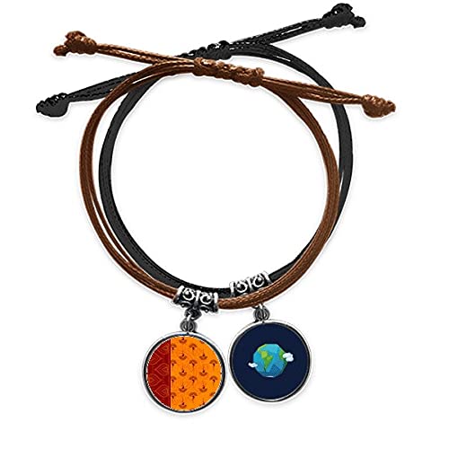 Cadena de cuero y cuerda con impresión artística y acabados premium