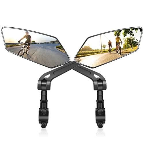 Espejo de bicicleta plegable HD 360° giratorio para bicicleta, espejo retrovisor para manillar de bicicleta, bicicleta de montaña Cover