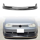 MODILOVER Front Bumper Lip Spoiler, Compatible with 1999-2004 Volkswagen Golf Mkiv (Not Fit GTI Models), PU Unpainted Black P1 Style Add-on Front Splitter Air Dam Chin Protector