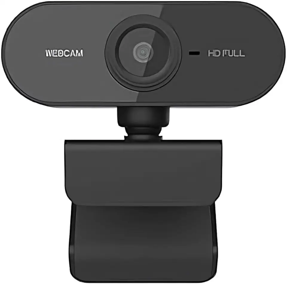 Webcam Full HD 1080p com Microfone Embutido – Câmera USB para Computador, Notebook, Aulas Online, Home Office e Videoconferência – Plug & Play