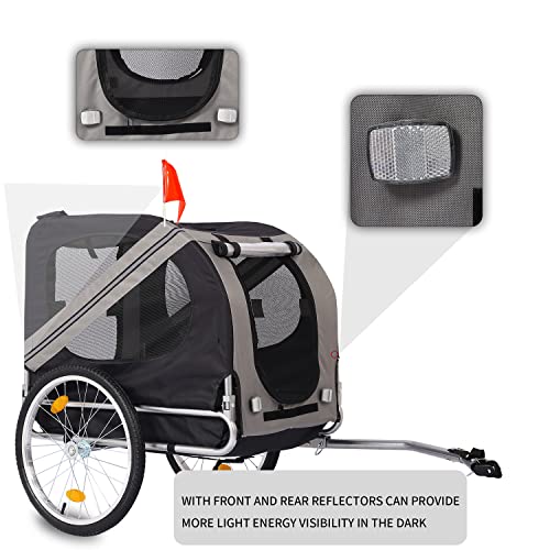 Amzoss 1637599509-65288956 Folding Dog Bike Trailer, Heavy Duty Pet Cart Bicycle Wagon Cargo Carrier Attachment thumb #5