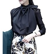 Amazon | [ドアーズ] ブラウス 立ち襟 リボン シャツ トップス 長袖