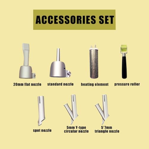 1600W 110V plastic heat gun for PVC floor ceiling and pipe welding tools, including nozzles and heating core kits