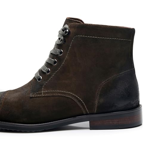 Santimon Mens Oxfords Boots Dress Casual Suede Ankles Boots Fashion TuxedoFormal Business Wedding Prom Party Lace Up Chukka Boots for Men4