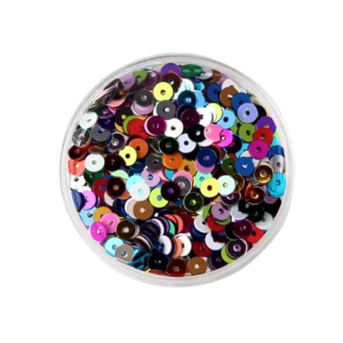 Flat Round Loose Sequins Paillette for Nail Art Craft Slime Decorations (Black, 3mm)