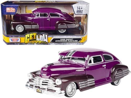 1948 Chevy Aerosedan Fleetside Lowrider 1/24 miniatura 1