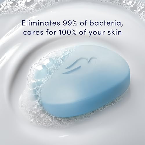 Image of Dove Antibacterial Care Beauty Bar Soap , Cleanser, I 6 Count 3.75 oz | Moisturizing Antibacterial bar with moisturizing cream that removes 99% of bacteria while protecting skin from dryness
