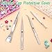 4PCS Grabber Tool Holder Set Jeweler's Pick Up Sprinkle Pen 4 Claw Piercing Ball with Prongs Precision Stainless Steel Jewelry Locking Tweezers for Tiny Objects Ic Chips Electronic Components