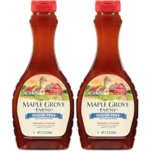 Maple Grove Farms Sugar-Free Pancake Syrup, Maple Flavor, 12 Ounce Pack of 2