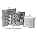 J&D Manufacturing VES161 ES Aluminum Shutter Fan, 16" Size, 115V/230V, 1/10 hp, 1 Phase, Speed Variable