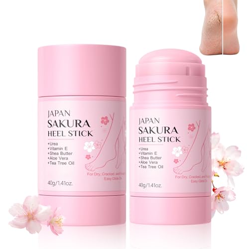 2 Pcs Japan Sakura Foot Heel Stick Cracked Heel Repair Stick Foot Care Creams For Dry Cracked Feet & Heels Deeply Moisturize & Soften Feets