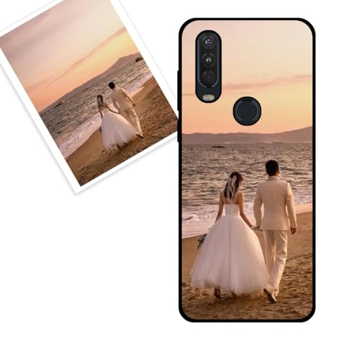 KARTXITAI Funda Personalizada Compatible con Motorola One Action, Carcasa Personalizado con tu Foto o Texto Imagen, Protectora con Tacto Suave y Sedoso,Gel Flexible,Regalo Original -Negro
