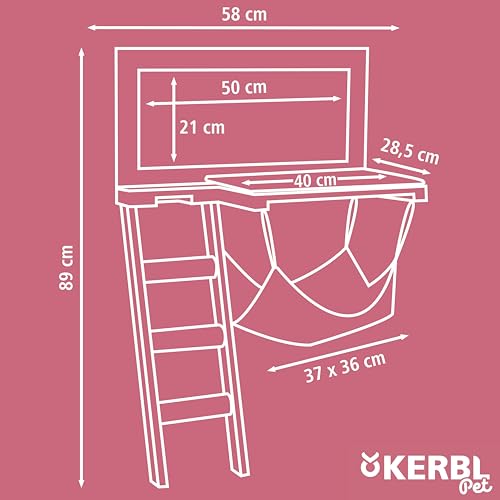 Kerbl Pet Liegebrett Timber, braun, 58x89 cm, Hundebett, Hundeliege, Hundekissen, Holz, Katzen