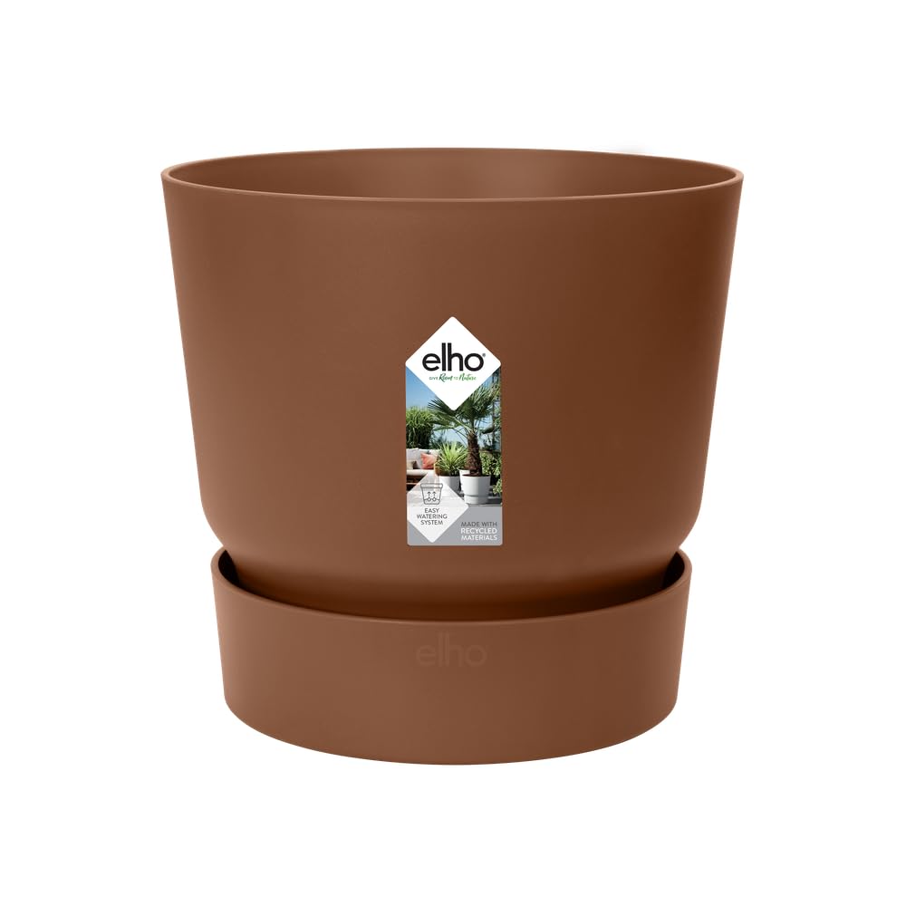 elho Greenville Round 40cm Flower Pot - Ginger Brown