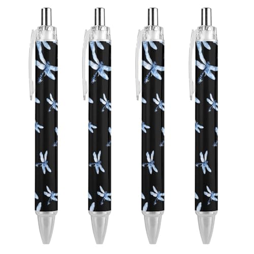 Bolígrafos retráctiles de punta fina de 0,5 mm con diseño de libélula
