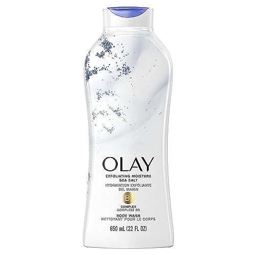 Olay Daily Exfoliating with Sea Salts Body Wash, 22 Fl Oz (Pack of 1)