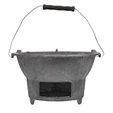 Gatuida Estufa para Barbacoa de Carbón Portátil de Hierro Fundido 20 Cm, Suministros para Acampar y Cocina al Aire Libre, Parrilla Compacta para Jardín y Camping Estilo Estilo Aleatorio