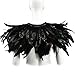 HOMELEX Black Witch Feather Collar Crow Shawl Costume Halloween Swan Wings Accessories Cape for Women
