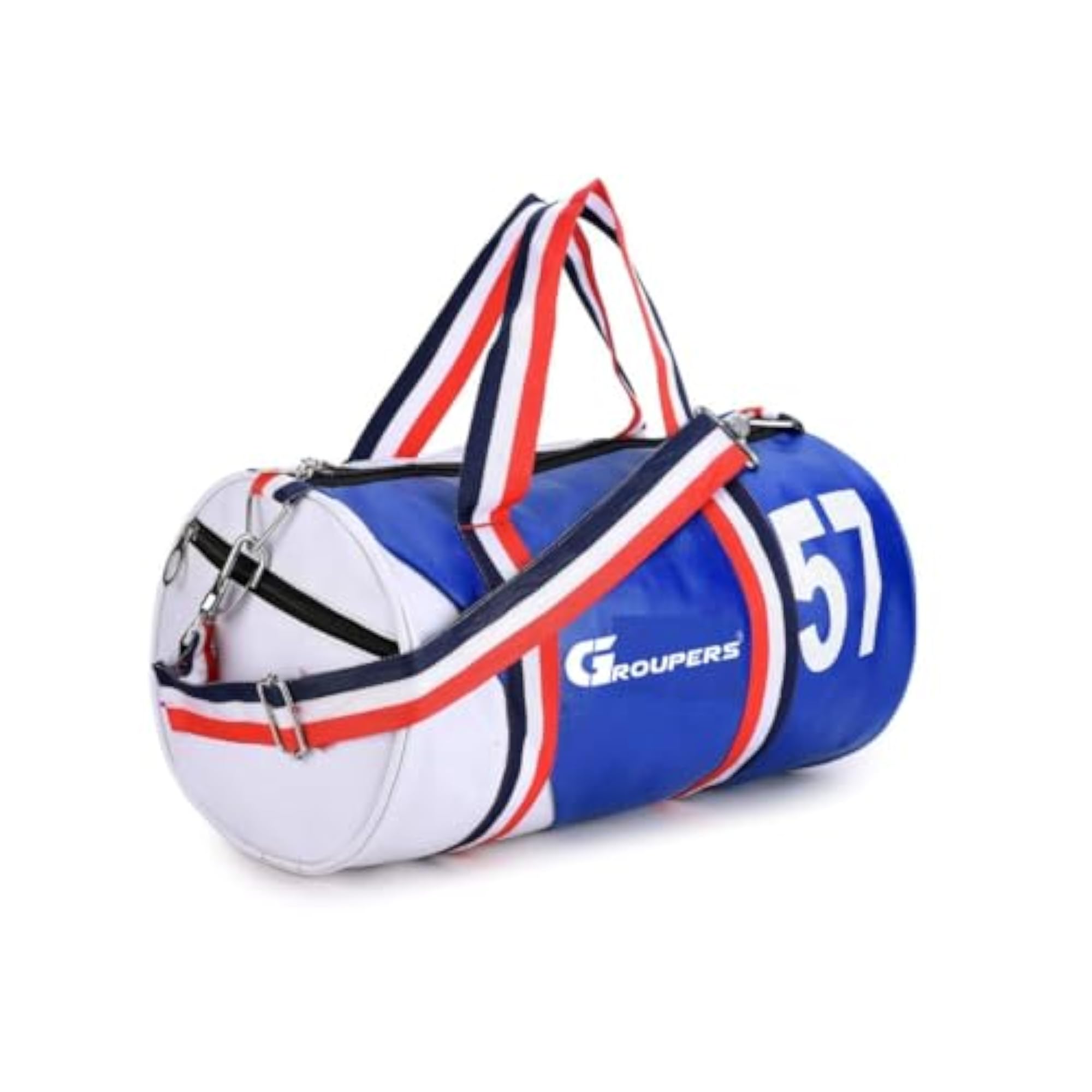 20-25L Blue & White Gym Bag Combo with Shaker Bottle