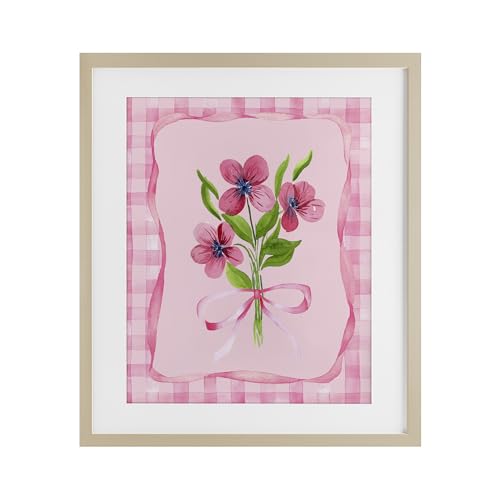 Impression bouleau encadrée Nina Jacobs Stupell cadre rose 53cm