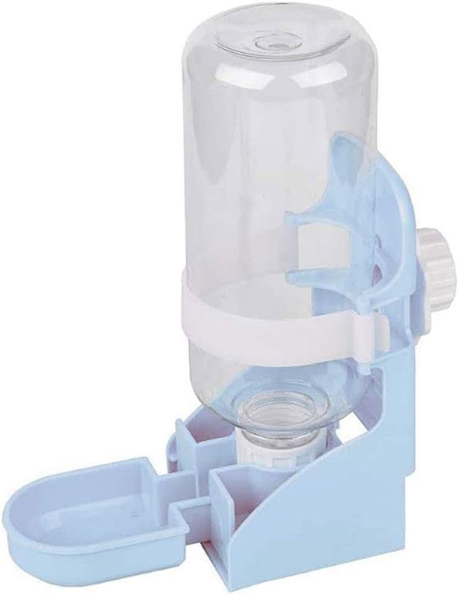 Rabbit Water Bottle No Drip,500ml Hanging Water Fountain Automatic Dispenser Pet Cage Water Feeder for Bunny Chinchilla Guinea Pig Hedgehog Ferret(Blue)