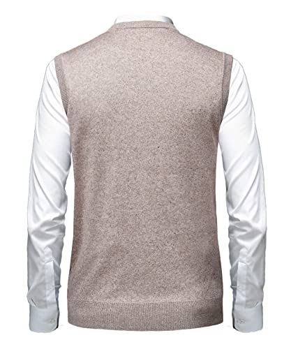 Herothorn Herren Diamant West Dick Strickweste Business Ärmellose Pullunder Wollweste Argyle Lässig V-Ausschnitt Pulloverwestee Gestrickt Pullover für Männer