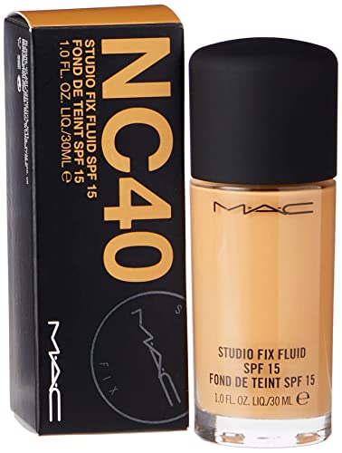 BASE DE MAQUILLAJE FLUIDA CON FPS 15 DE MAC, STUDIO FIX, NC 40, 30 ml