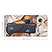 Watercolor Acoustic Guitar Desk Mat Non-Slip Laptop Writing Pad Large Keyboard Mousepad with Rubber Base 23.6