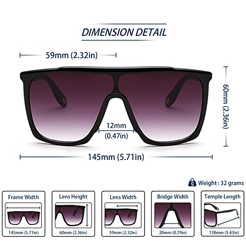 Freckles Mark Vintage Retro Oversized 70s Sunglasses for Men Women Shield Disco Glasses2