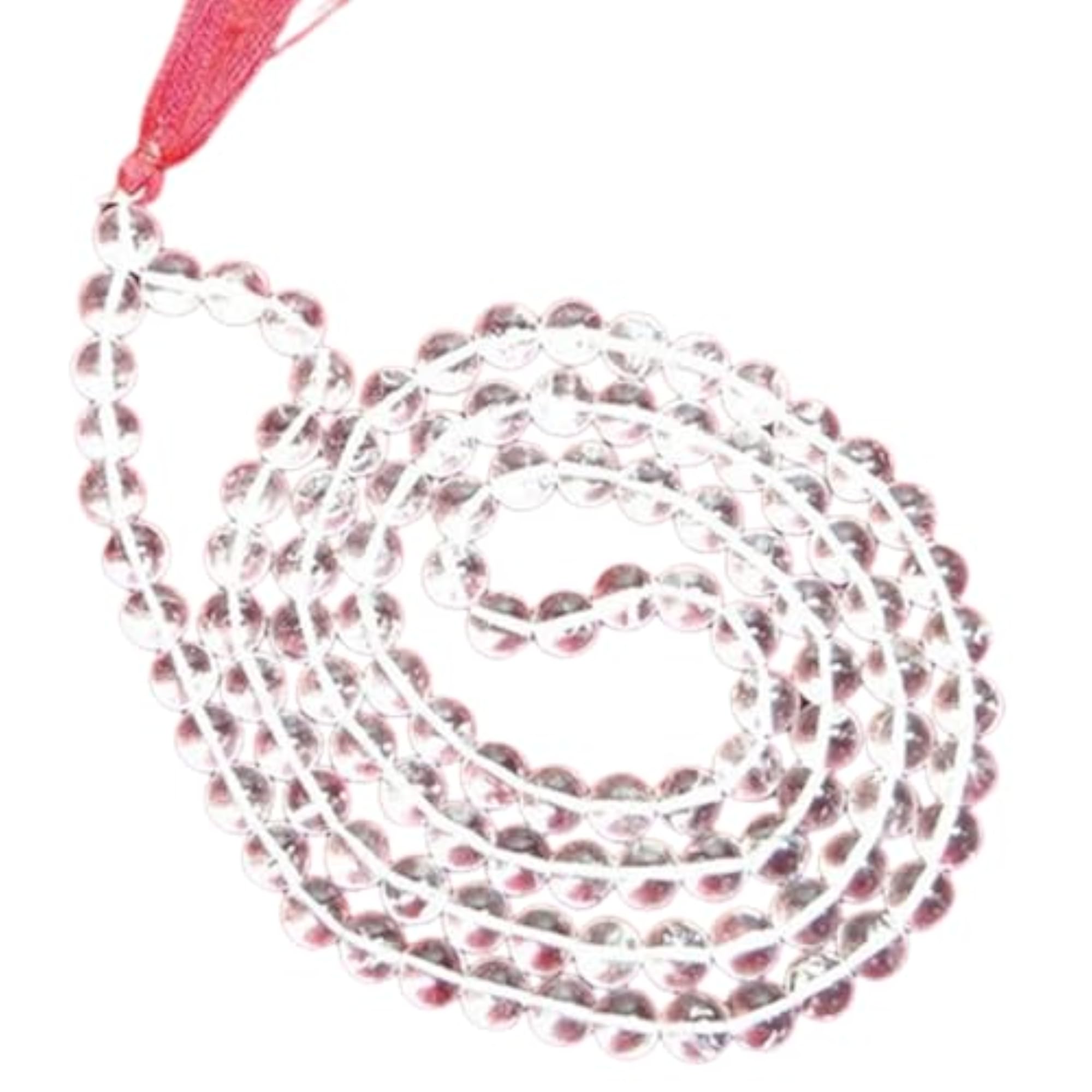 Natural Clear Quartz 6MM Beaded Handmade Prayer Mala