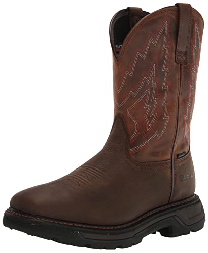 Bottes de travail Ariat Big Rig H2O cuir robuste marron