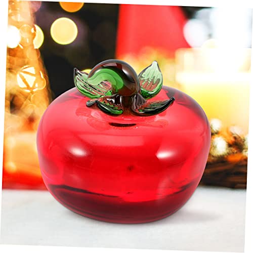 Ciieeo 2Pcs Crystal Persimmon Strawberry Decorations Christmas Decor Artificial Fruit Crystal Fruit Ornament Desk Topper Paperweight Glass Persimmon Decorative Fruit Tabletop Persimmon #TOP5