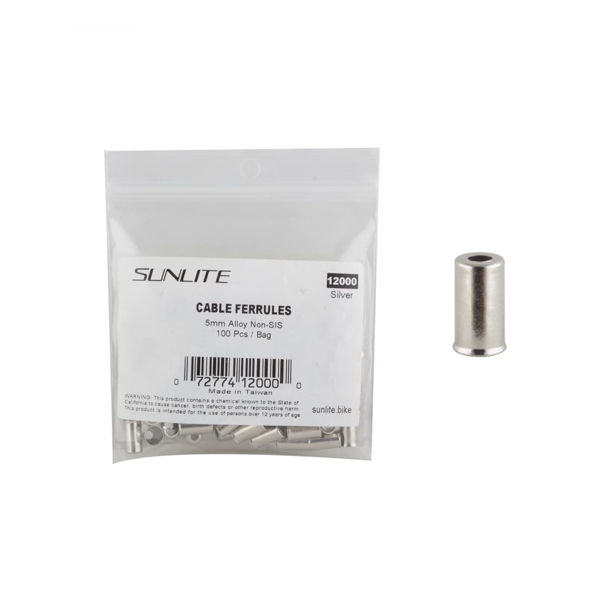 Sunlite Brake Housing Ferrule, 5mm, Non-SIS