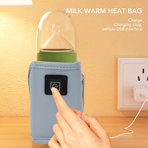 Cyrank Bolsa aquecedor de mamadeiras, USB 3 níveis de temperatura, bolsa portátil isolada, aquecedor