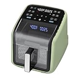 7QT Digital Air Fryer 1500W, Panorama Window, 12 One-Touch Presets, FryForce 360°, 3D Holographic Display, Preheat & Turn Reminder, Dishwasher-Safe Nonstick Basket, Crisper Tray Included