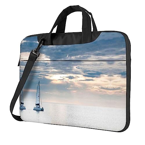 Sac ordinateur portable UNIOND à motif bateau sur la mer pour PC 15 pouces