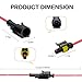 Lesnlok 1 Pin Connector Waterproof,16 AWG 1 Wire Connector, Automotive Electrical Connector with Heat Shrink Tubing, Automotive Truck, Marine Wire Connection, 6 Sets (16 AWG-1 Pin, 6)
