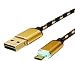 Produktbild ROLINE Gold LED USB 2.0 Kabel, USB A St - USB Micro B ST, reversibel, QC2.0, 1, 0 m