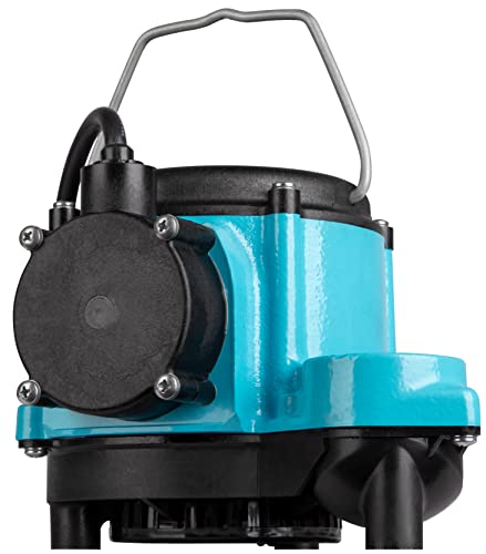 Little Giant 508158 8-CIA 2700 GPH Automatic Sump Pump, Blue