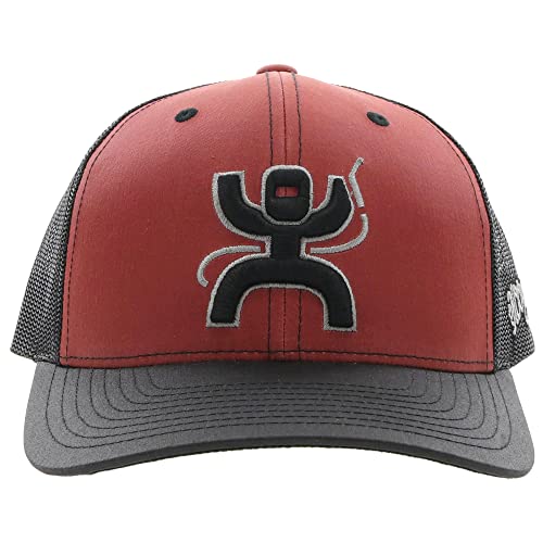 Hooey Arc Adjustable Snapback Mesh Back Trucker Hat (Rust/Black) #TOP2