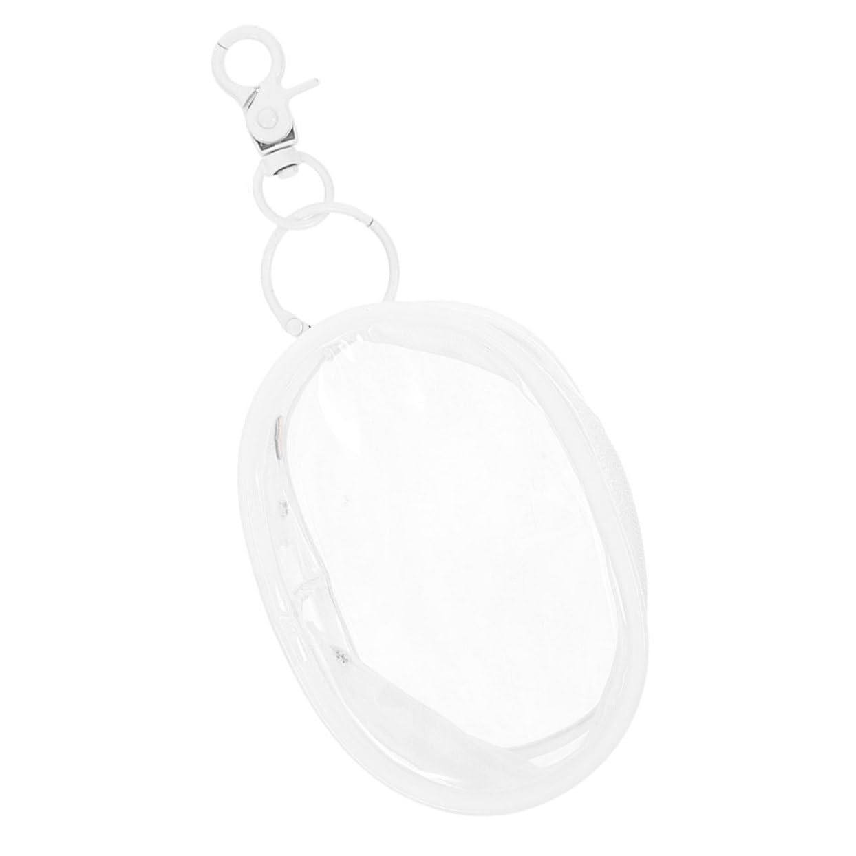 Housoutil PVC Clear Doll Storage Bag Compact Mini Figure Display Case with Keychain for Organizing and Showcasing Dolls Lightweight and Portable Student Accessory for Collectors