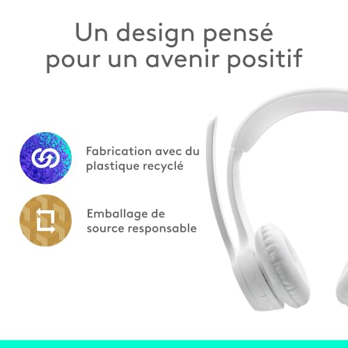 Logitech Zone 300 casque Bluetooth sans fil avec microphone anti-parasite