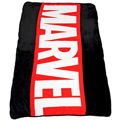 Surreal Entertainment Marvel Brand Text Logo Fleece Throw Blanket - Image 3