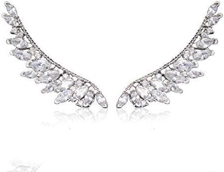Wings of Angel Ear Cuff Orris Sterling Silver Earring Wrap Stud Set (For Pierced Ear)