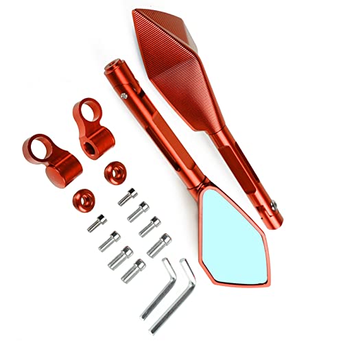 Rétroviseurs Moto CNC Anti Vibrations en Aluminium Rouge pour Honda XADV 750