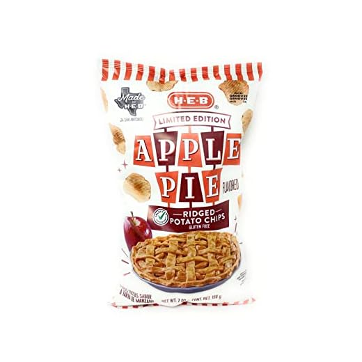 H‑E‑B Apple Pie Ridged Potato Chips 7oz - 1 bag - Limited Edition