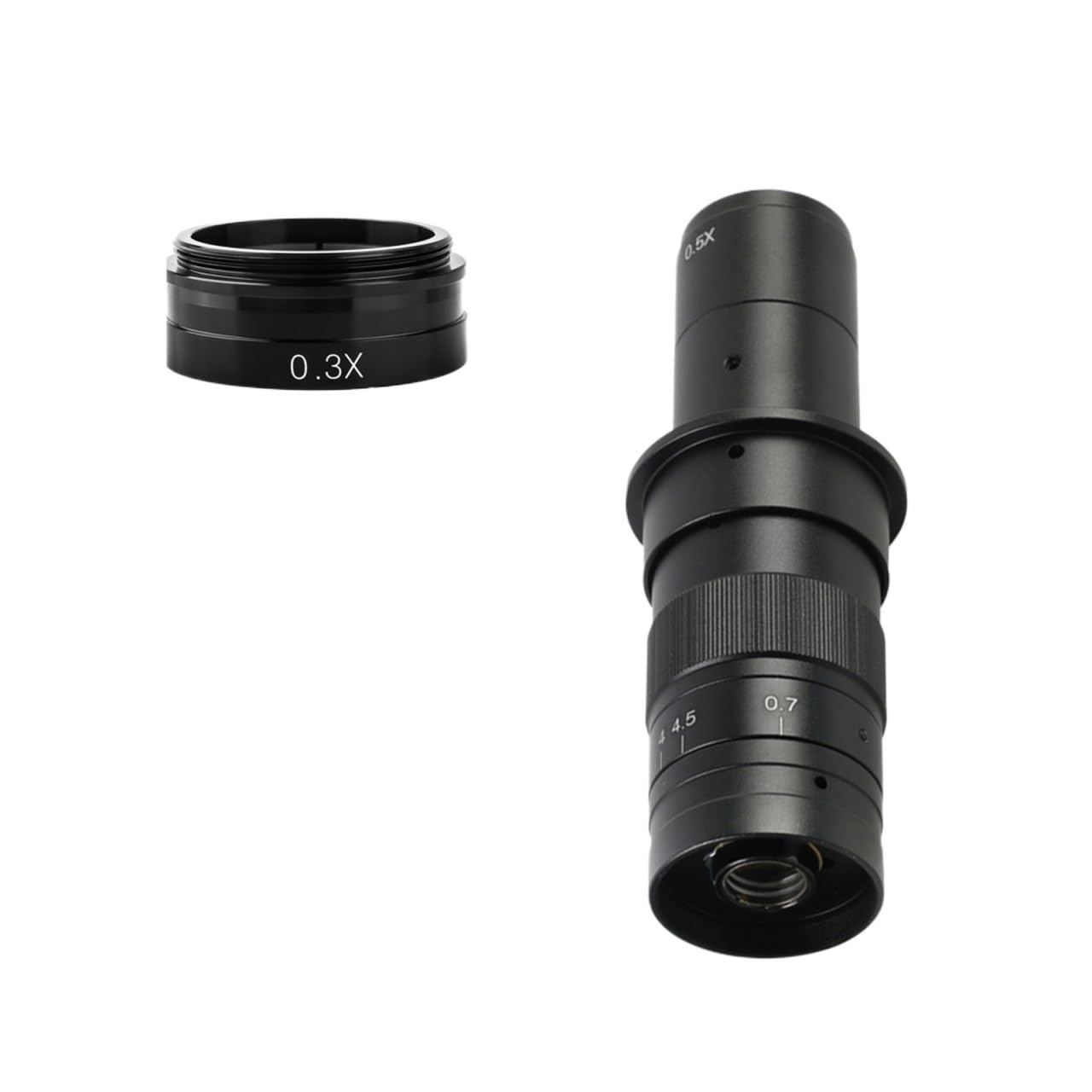 Edede Set-F Azk Microscope Lens, 2.0X 0.75X 0.5X 0.35X Auxiliary Objective Glass Lens For 180X C Lens Portable Industry Video Microscope Camera(Set-F Azk)