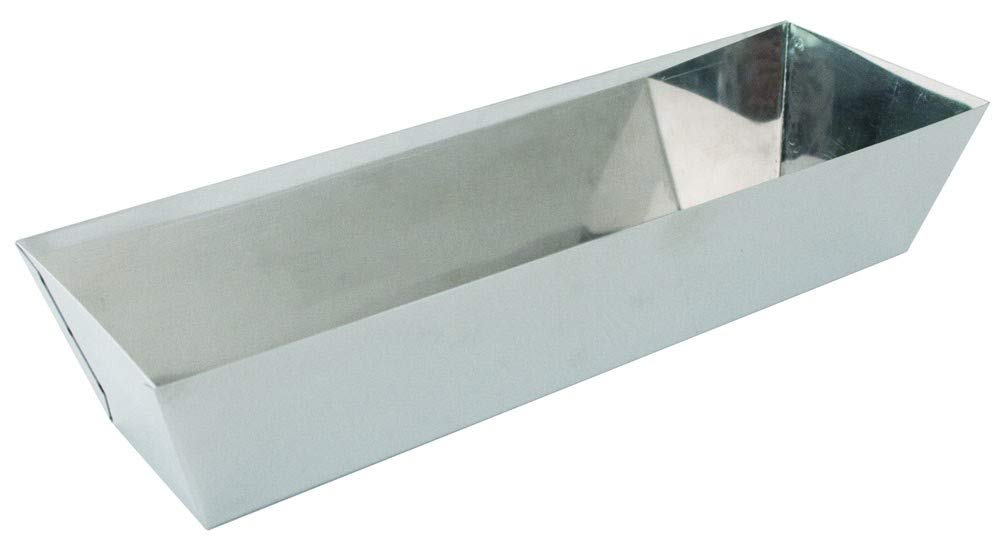 Bac à enduit inox 300 mm auge métallique pour préparation et application de plâtre
